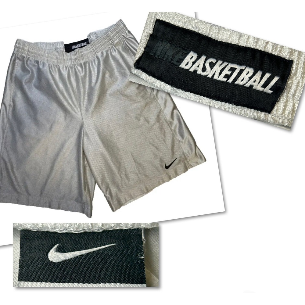 Nike Active Shorts - Men's XL - White Basketball Athletic - Drawstring - Shorts